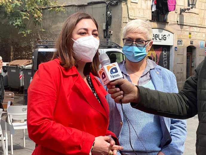 La presidenta de Cs a l'Ajuntament de Barcelona, Luz Guilarte, i la diputada de Cs al Parlament, Anna Grau.