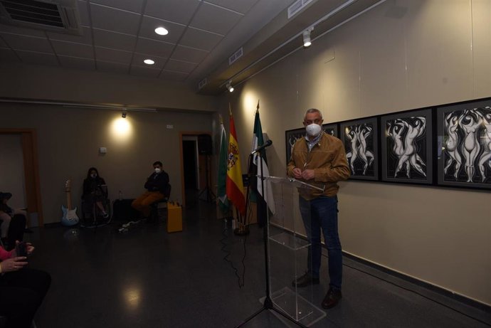 Carlos Carlos, en la inauguración del antiguo Matadero de Malpartida de Plasencia.