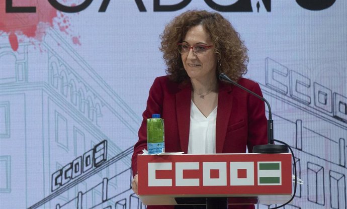La secretaria general de CCOO Andalucía, Nuria López, en una imagen de 8 de abril.