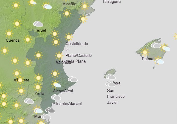 Predicción del tiempo para este domingo 18 de abril