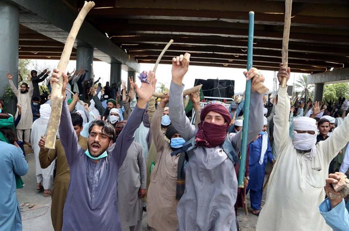 Protestas del ilegalizado TLP en Pakistán