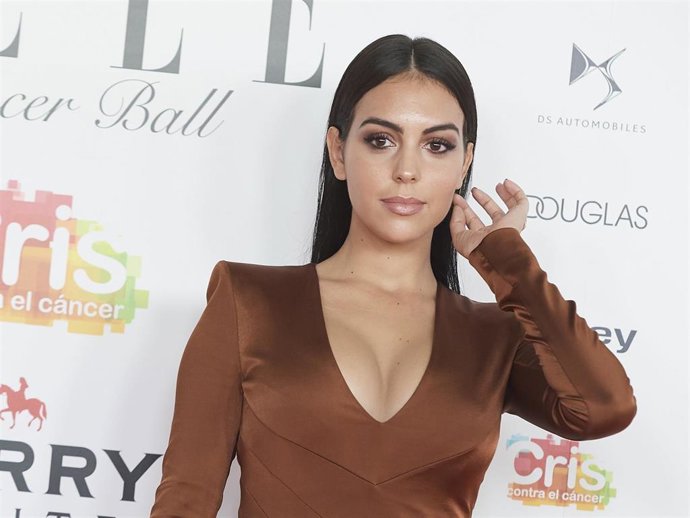 Georgina Rodriguez attends Solidarity gala dinner for CRIS Foundation against Cancer at Intercontinental Hotel on May 30, 2019 in Madrid.
