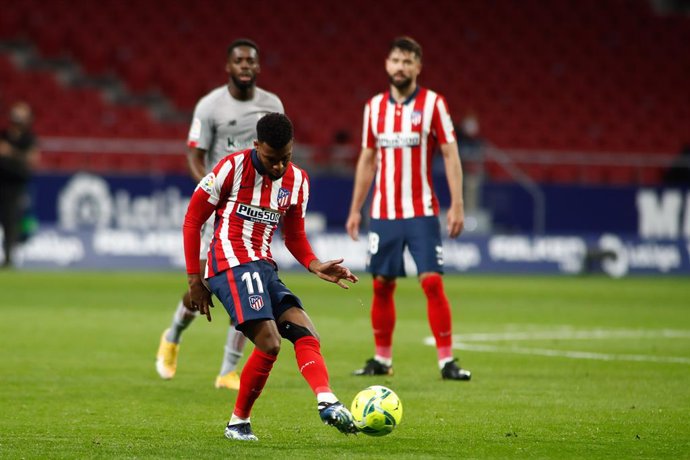 Archivo - Thomas Lemar of Atletico de Madrid in action during the spanish league, La Liga Santander, football match played between Atletico de Madrid and Athletic Club at Wanda Metropolitano stadium on March 10, 2021, in Madrid, Spain.