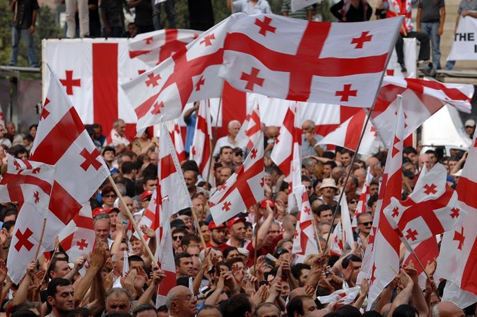 Imagen de archivo de protestas en Georgia