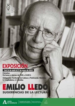 Cartel de la exposición homenaje al filósofo Emilio Lledó.
