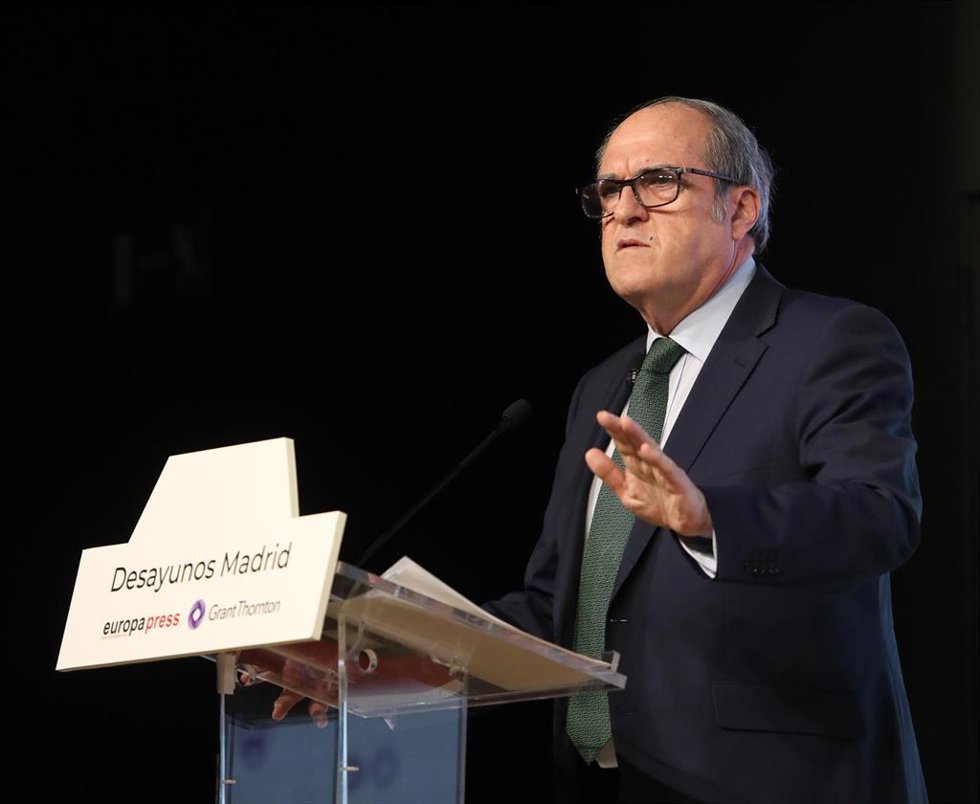 El candidato del PSOE a la Presidencia de la Comunidad de Madrid, Ángel Gabilondo, interviene en un Desayuno Madrid de Europa Press, a 19 de abril de 2021, en el Auditorio "El Beatriz Madrid", Madrid, (España)
