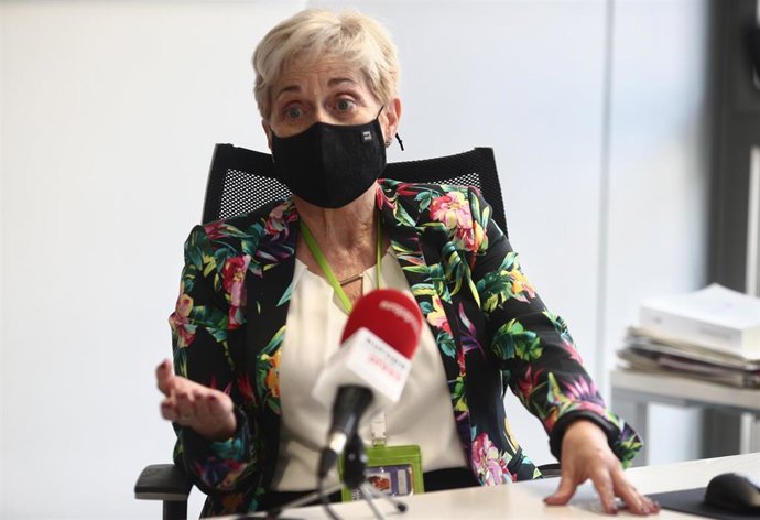 La jueza, María Tardón, durante una entrevista para Europa Press en la Audiencia Nacional, en Madrid (España)