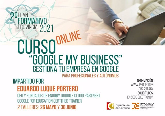 Cartel del curso sobre la herramienta Google My Business
