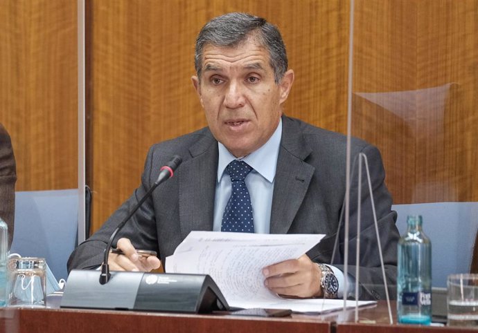 El presidente del Tribunal Superior de Justicia de Andalucía (TSJA), Lorenzo del Río, comparece en comisión parlamentaria.