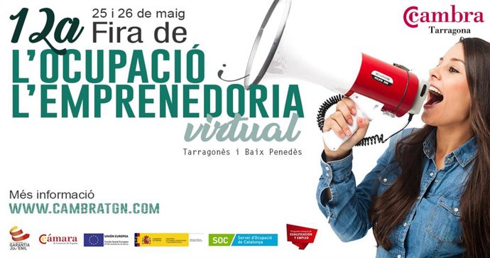 Cartel de la 12a Fira de l'Ocupació de la Cámara de Tarragona