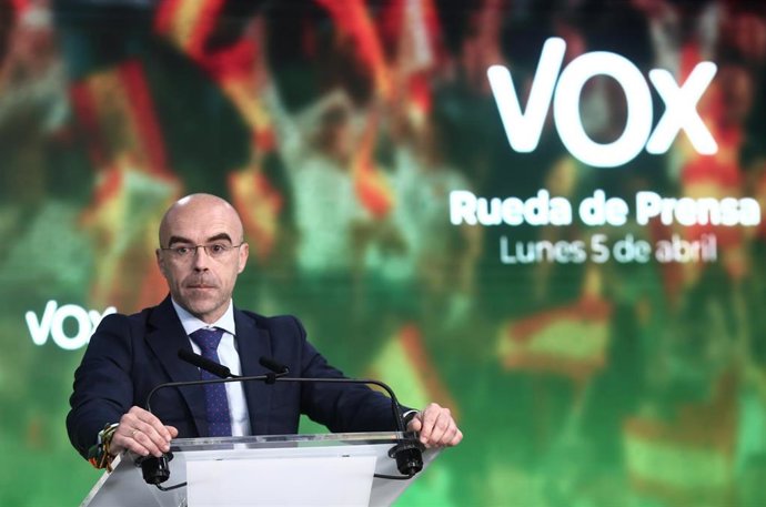 El vicepresidente primero de acción política y eurodiputado de Vox, Jorge Buxadé