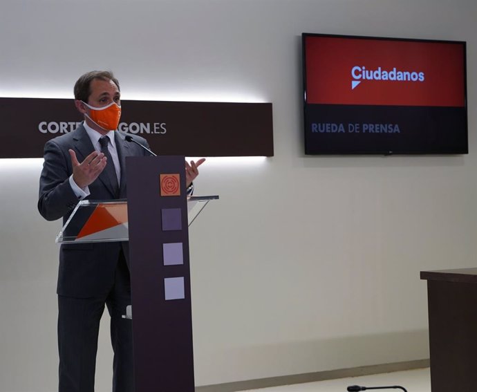 El portavoz de Ciudadanos en materia educativa en las Cortes de Aragón, Carlos Trullén.