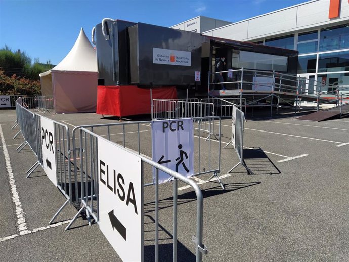 Espacio de Forem en Mutilva, donde el Gobierno de Navarra realiza pruebas de PCR y Elisa, y adminsitra vacunas frente al Covid-19.