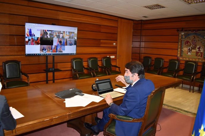 Suárez-Quiñones en un momento de la videoconferencia para celebrar el Consejo Consultivo