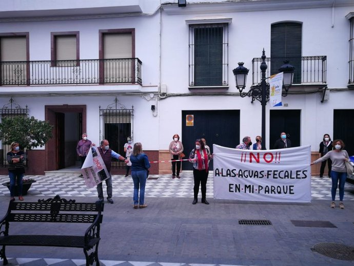 Imágenes de la protesta en Coria