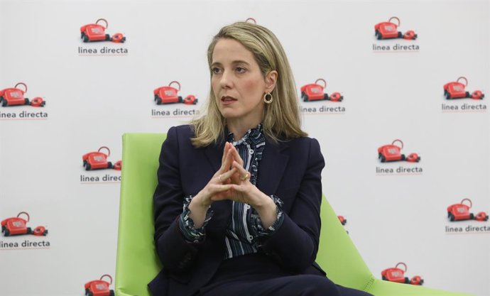 La directora de Motor y Transformación Digital Línea Directa, Patricia Ayuela participa en una jornada sobre transformación digital, a 19 de abril de 2021, en Tres Cantos, Madrid, (España). El encuentro, titulado "Beneficios de la transformación digital