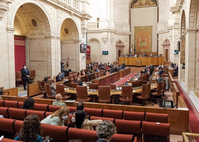 Foto de archivo del Pleno del Parlamento andaluz.