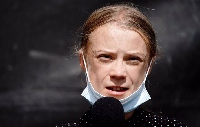 Archivo - FILED - 20 August 2020, Berlin: Swedish climate activist Greta Thunberg attends a press conference in Berlin. Thunberg has been selected to feature on a Swedish postal stamp due to go on sale on Thursday. Photo: Kay Nietfeld/dpa