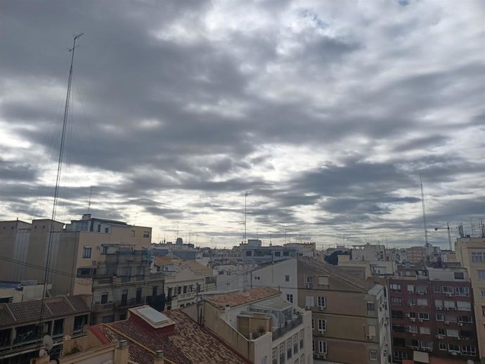 Nubes en el cielo de Valncia