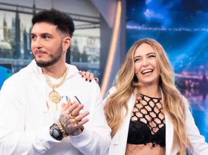 Archivo - Ana Mena y Omar Montes visitan 'El Hormiguero'.