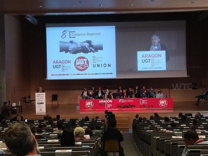 Pepe Álavarez en el Congreso Regional de UGT-Aragón.