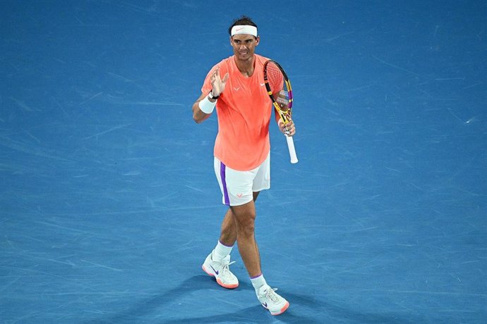 Archivo - Rafael Nadal durante un partido en el Abierto de Australia 2021