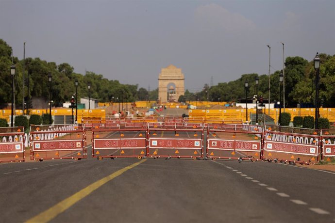 Confinamiento en la capital de India, Nueva Delhi, ante el repunte de casos de coronavirus
