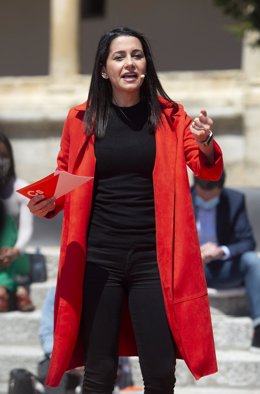 La presidenta de Ciudadanos (Cs), Inés Arrimadas,  a 18 de abril de 2021, en El Molar, Madrid (España).