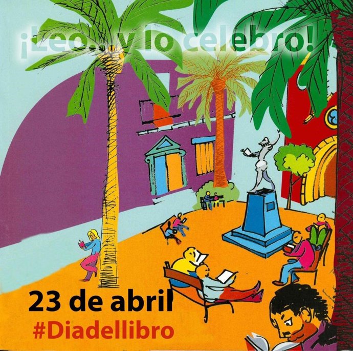Cartel de la celebración del Día del Libro de Diputación.