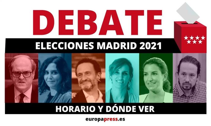 Portada del tema 'Horario y dónde ver el debate elecciones Madrid 2021'.