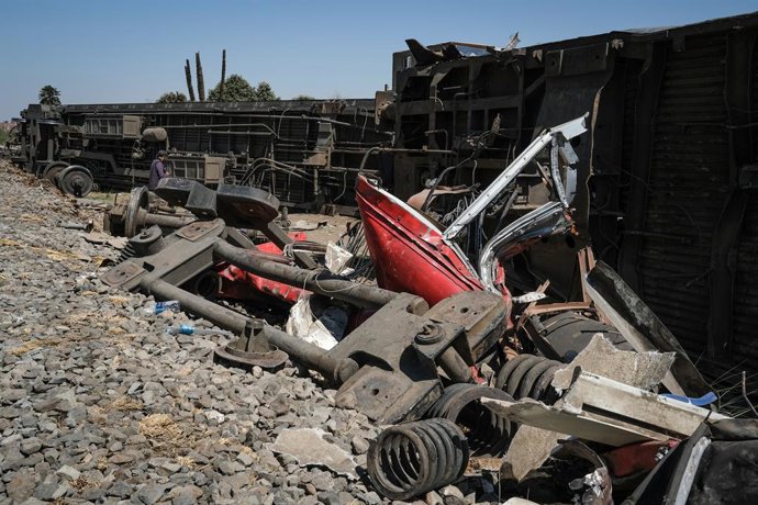 Accidente de tren en Sohag, en el centro de Egipto