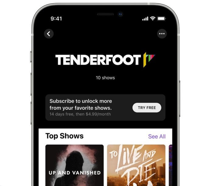 Servicio de suscripción en Apple Podcasts