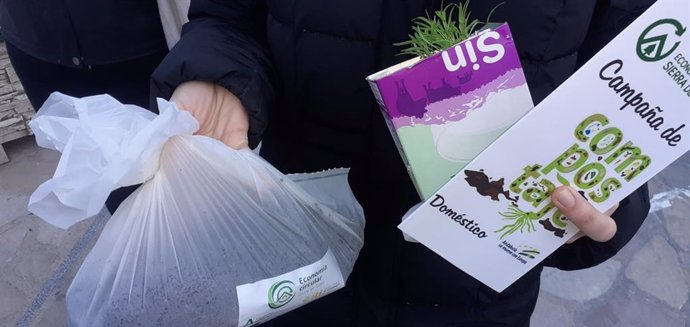 Bolsas de compost procedente de residuos orgánicos domésticos