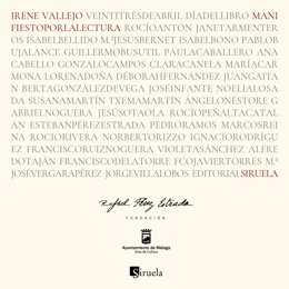 Cartel de lectura del 'Manifiesto por la lectura'