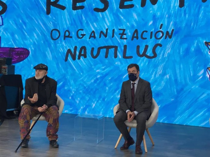 Antón Reixa y Román Rodríguez durante la presentación