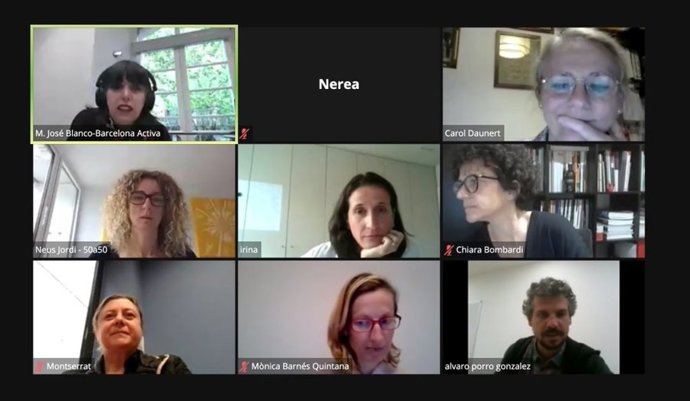 Sesión telemática del ciclo de jornadas sobre liderazgo de las mujeres en tiempo de pandemia Lidera, bajo el título 'Las mujeres en el sector se la Salud y la Alimentación en Barcelona en la era de la Covid-19'