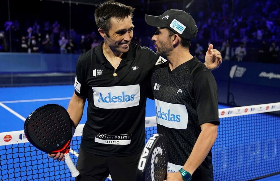 Fernando Belasteguín y Sanyo Gutiérrez en el Adeslas Madrid Open 2021, primer torneo World Padel Tour del año