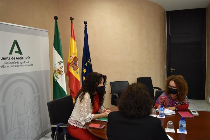 Reunión de la consejera de Igualdad, Políticas Sociales y Conciliación de la Junta de Andalucía, Rocío Ruiz, con la presidenta de Cermi Andaluza, Marta Castillo.