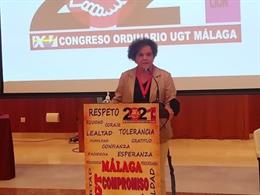 Soledad Ruiz, elegida nueva secretaria general de UGT Málaga con el 100% de votos emitidos en el congreso