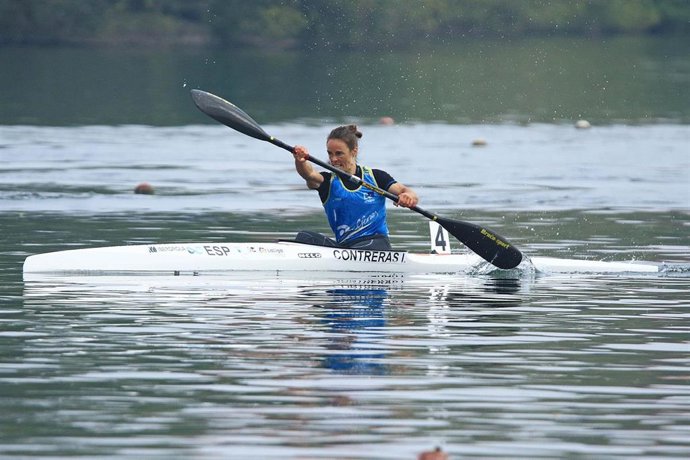 Isabel Martínez durante su prueba del selectivo de K1 500