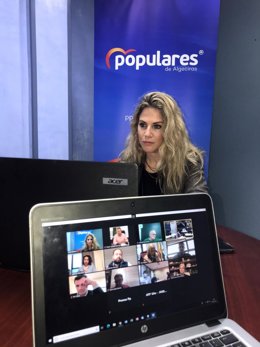 Archivo - Ana Mestre en una reunión del PP con trabajadores de Airbus