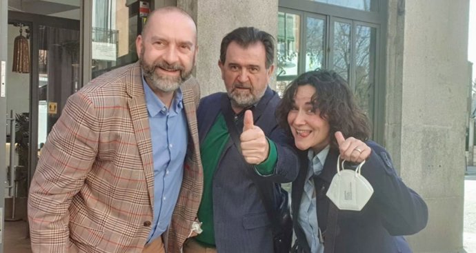 Antonio Martón, Arsenio Escolar e Isabel Espuelas, de izquierda a derecha.