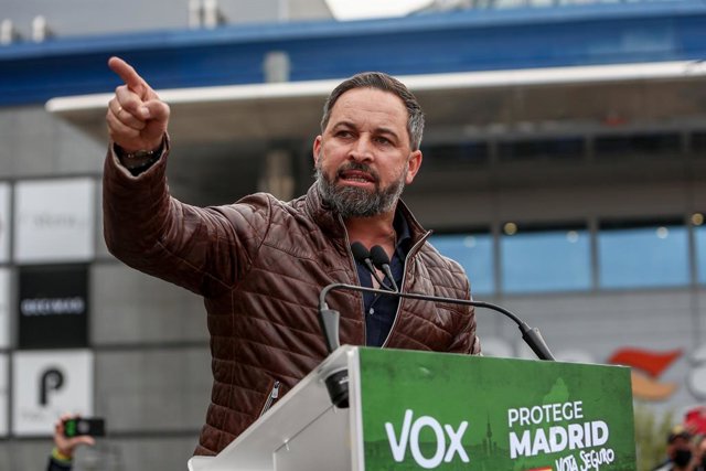 Arxiu - El líder de Vox, Santiago Abascal.