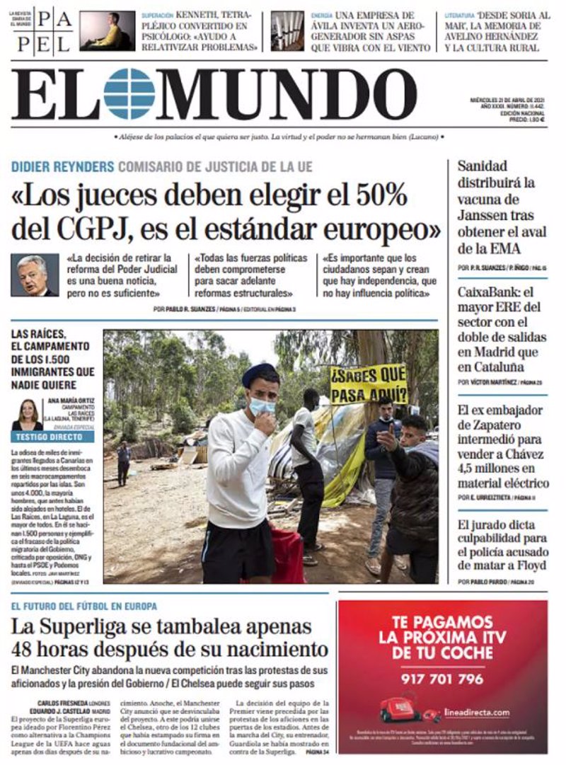 Las Portadas De Los Periodicos Del Jueves 22 De Abril De 2021