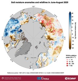 Informe sobre el 'Estado del Clima Europeo de 2020', publicado este jueves por el Servicio de Cambio Climático Copernicus (C3S)