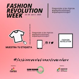 Cartel de la Fashion Revolution Week Extremadura