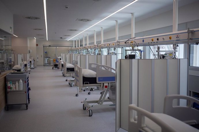 El nuevo espacio polivalente del Hospital Moiss Broggi, a 20 de abril de 2021, en Sant Joan Despí. Este nuevo edificio se ha construido en la parte posterior del hospital y supera los 4.000 metros cuadrados de superficie repartidos en cuatro plantas.