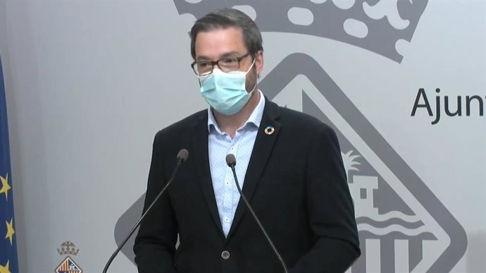 Archivo - El alcalde de Palma, José Hila, en la rueda de prensa.