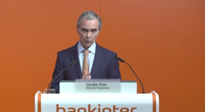 El director financiero de Bankinter, Jacobo Díaz, en la presentación de resultados del primer trimestre de 2021.