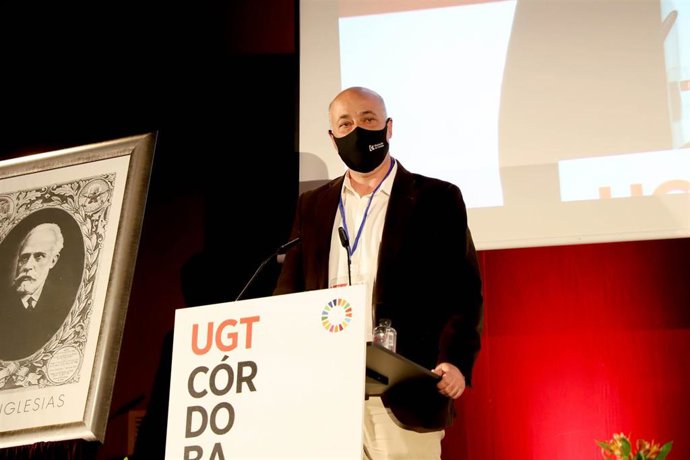 El presidente de la Diputación de Córdoba, Antonio Ruiz, interviene en la inauguración del 16 Congreso Provincial de UGT.